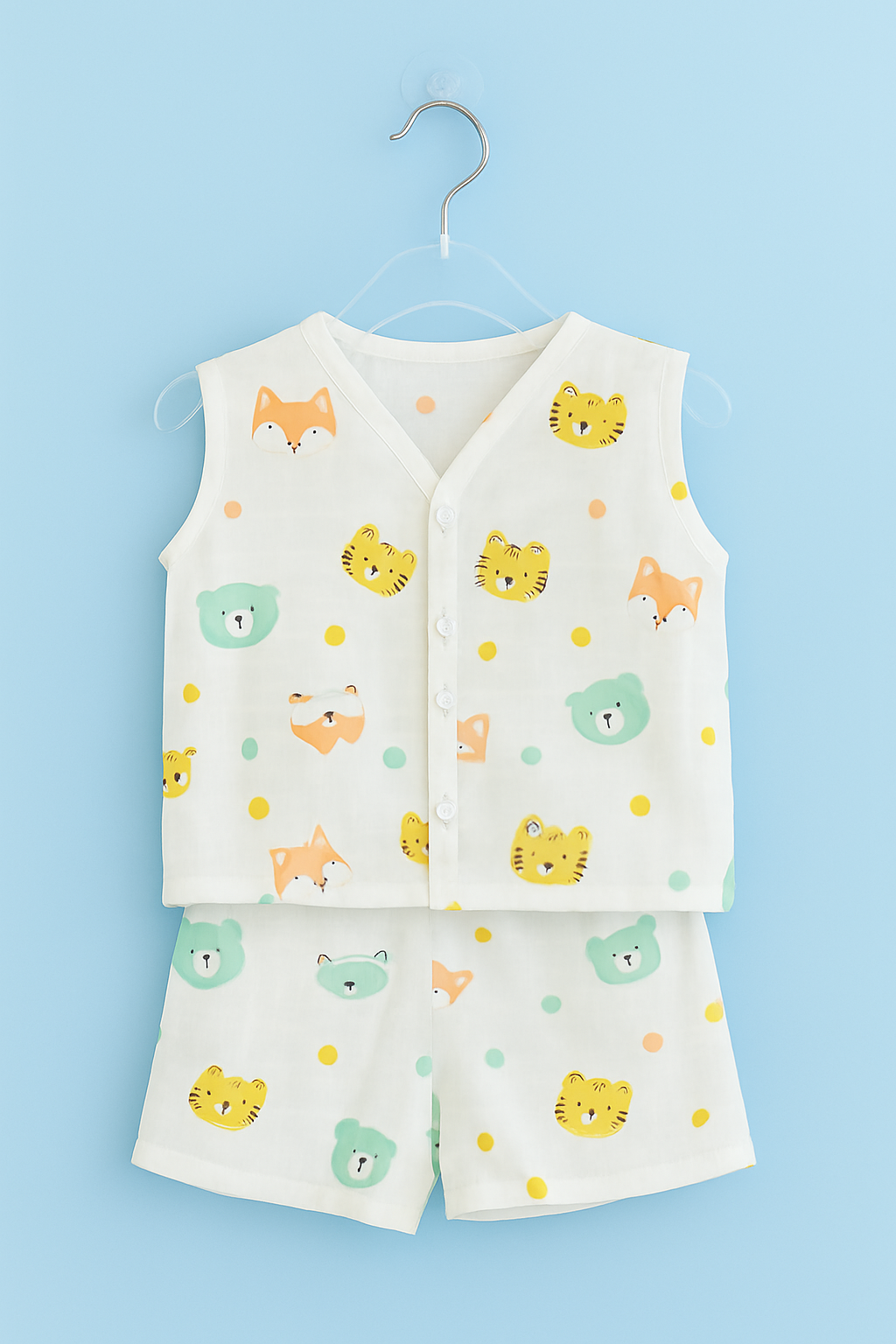 New Born Top & Bottom Wear Top & Bottom set Muslin Jabla set
